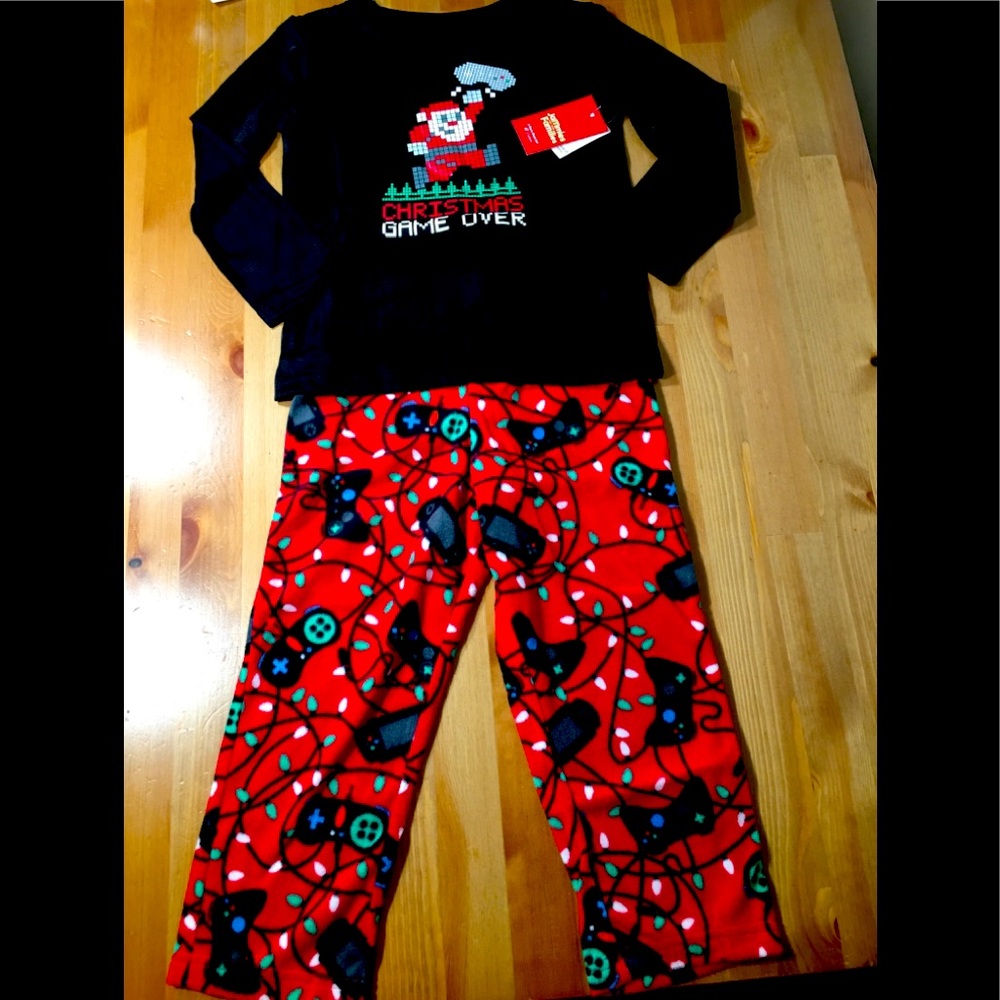 Pajama Set "Christmas Game Over" Boys Size 4T NWT